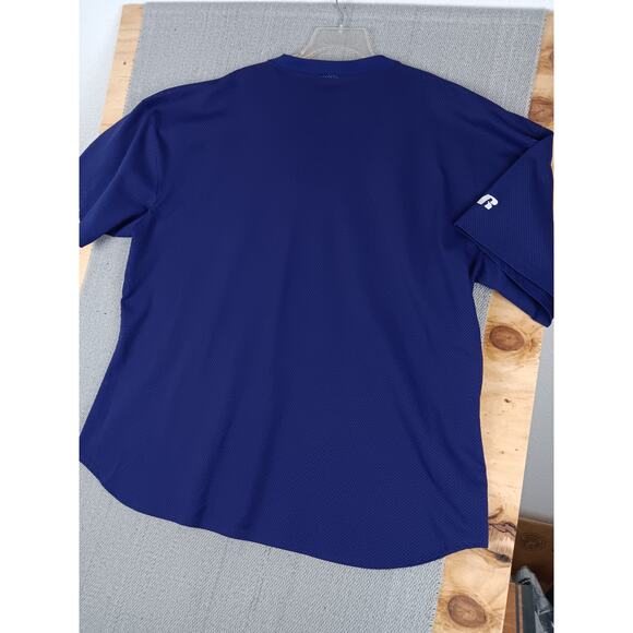 Russell Athletic Henley Jersey Shirt 3XL Purple Blank Nylon Sports Logo - Picture 8 of 12